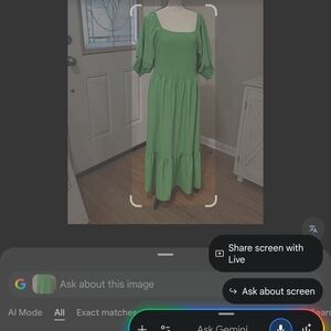 Smocked Bodice Green Maxi Dress with Puff Sleeves